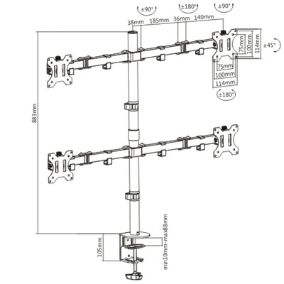 Evo Quad Monitor Mount | T20