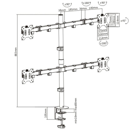 Evo Quad Monitor Mount | T20