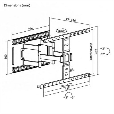 VEGA Full-motion TV Wall Mount | V7