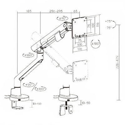 Flex Pro Single Monitor Arm | T17 PRO