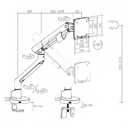Flex Pro Single Monitor Arm | T17 PRO