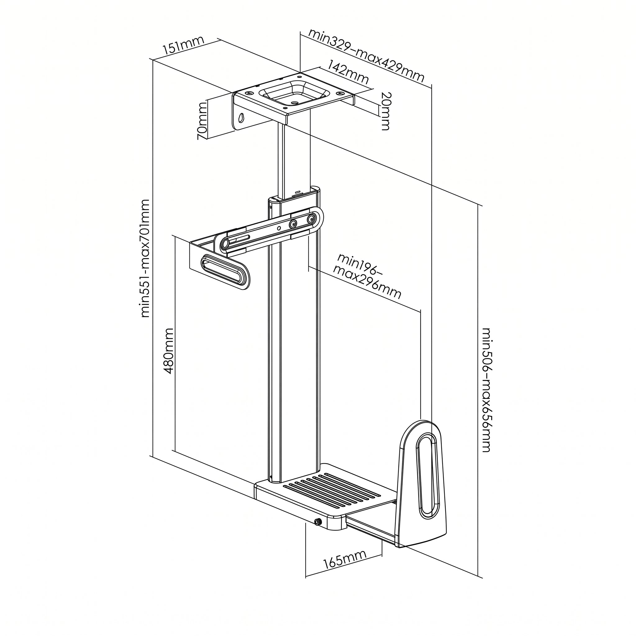 Anchor Under-Desk PC Holder | C78