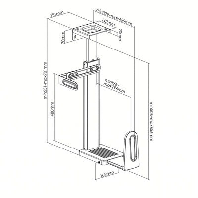 Anchor Under-Desk PC Holder | C78