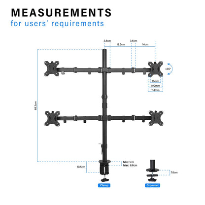Evo Quad Monitor Mount | T20