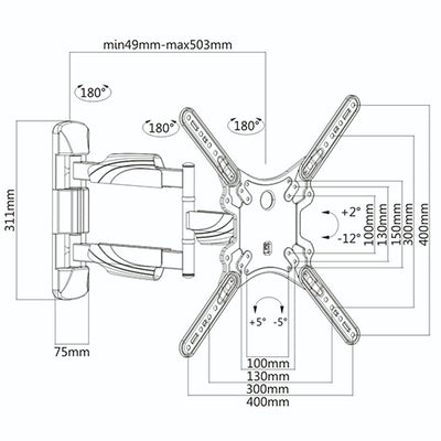 ULTi Vega Full-Motion TV Wall Mount