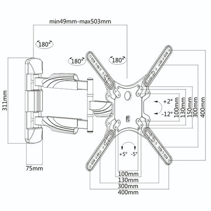 ULTi Vega Full-Motion TV Wall Mount